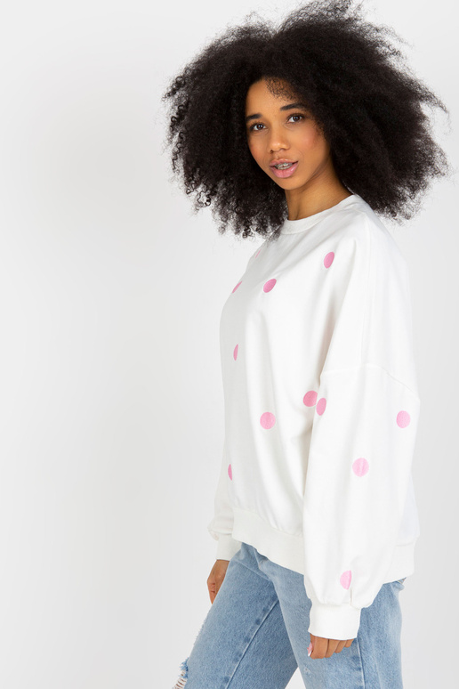 Ecru puntíkatá mikina s kapucí Ecru puntíkatá mikina s kapucí