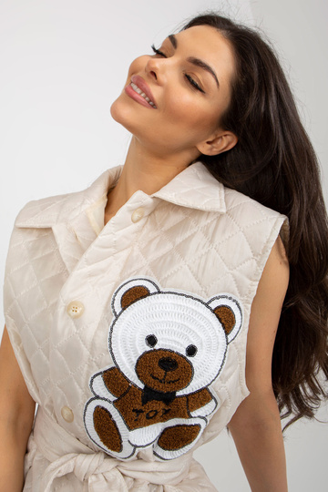 Světle béžová prošívaná...