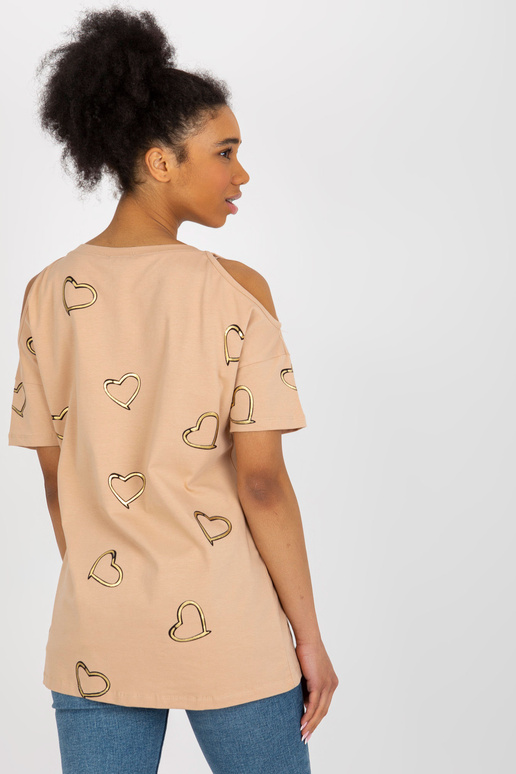 Halenka z velbloudí bavlny s výřezy... Halenka z velbloudí bavlny s výřezy...