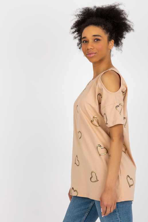 Halenka z velbloudí bavlny s výřezy... Halenka z velbloudí bavlny s výřezy...