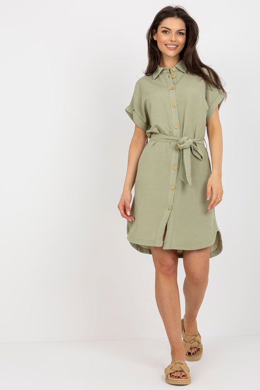 Světle zelené šaty s límečkem RUE PARIS