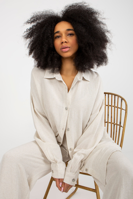 Světle béžový letní set s oversize...