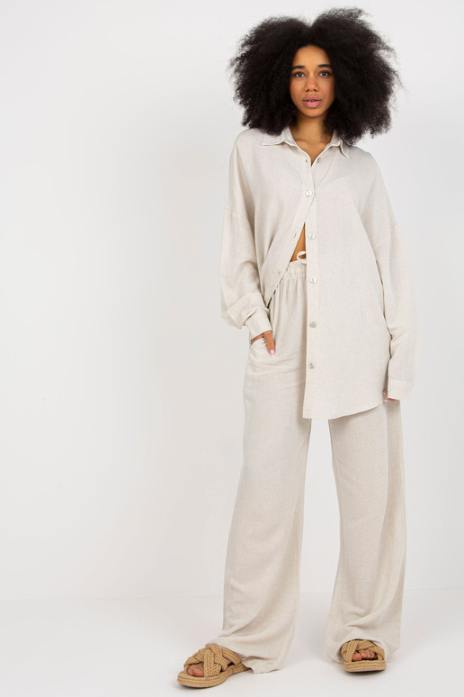 Světle béžový letní set s oversize...