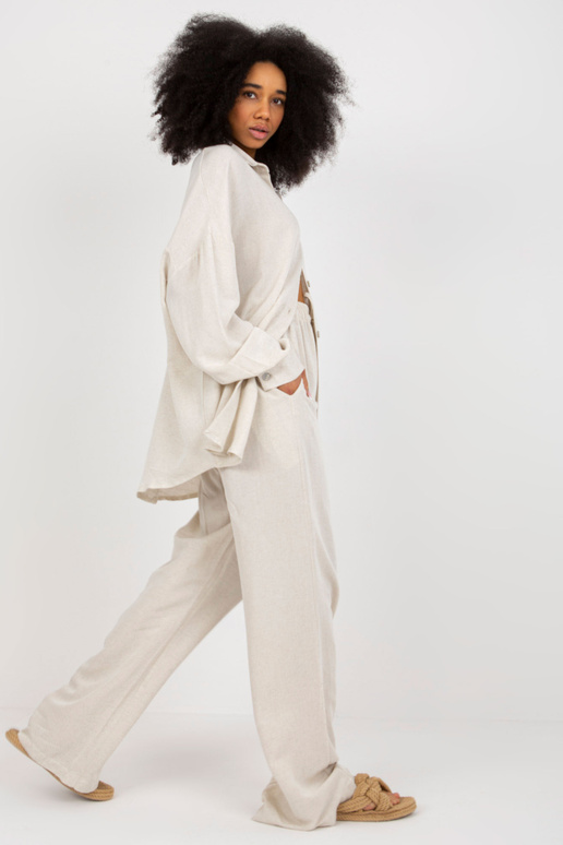 Světle béžový letní set s oversize...