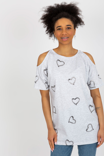 Světle šedá halenka s... 2