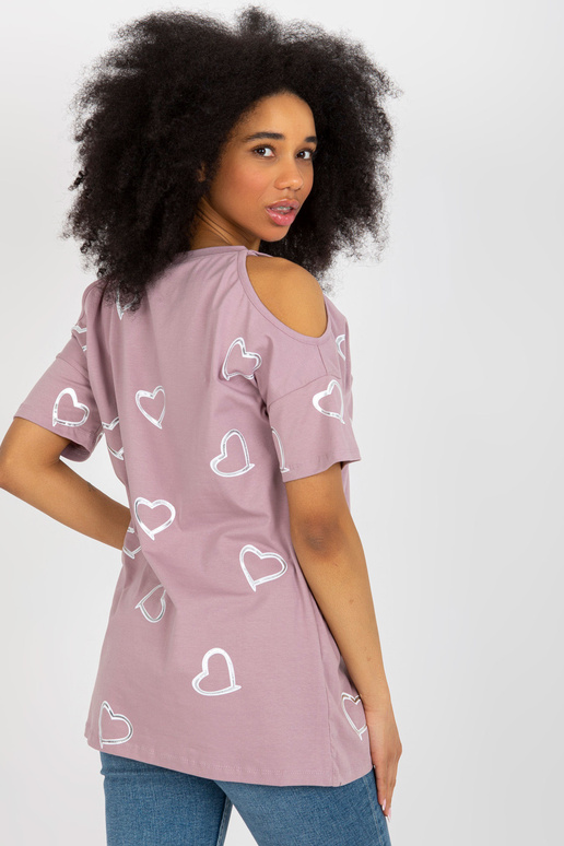 Světle fialová bavlněná halenka s... Světle fialová bavlněná halenka s...