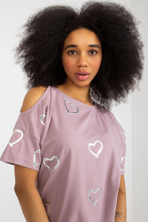 Světle fialová bavlněná halenka s... Světle fialová bavlněná halenka s...