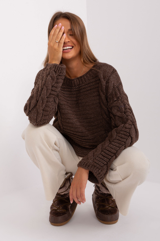 Svetr-BA-SW-8047.92P-tmavě hnědý