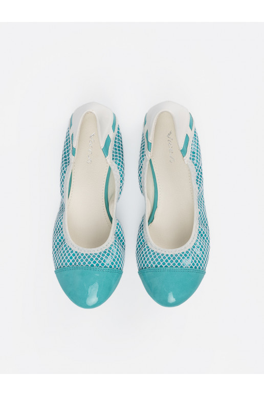 modrá baletky z białą siteczką modrá baletky z białą siteczką