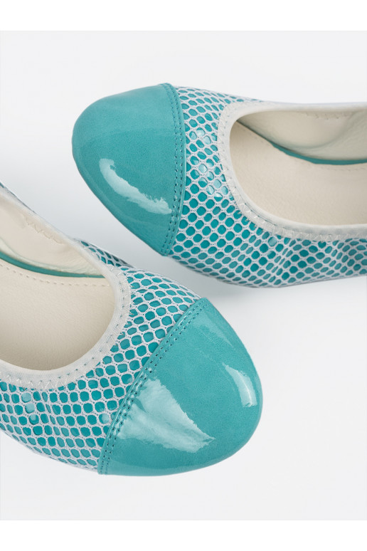 modrá baletky z białą siteczką modrá baletky z białą siteczką