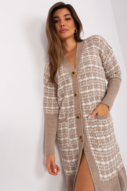 Cardigan-BA-SW-8003.41X-tmavě béžová Cardigan-BA-SW-8003.41X-tmavě béžová