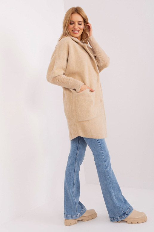 Płaszcz-MBM-PL-1517.00P-jasny beżowy Płaszcz-MBM-PL-1517.00P-jasny beżowy