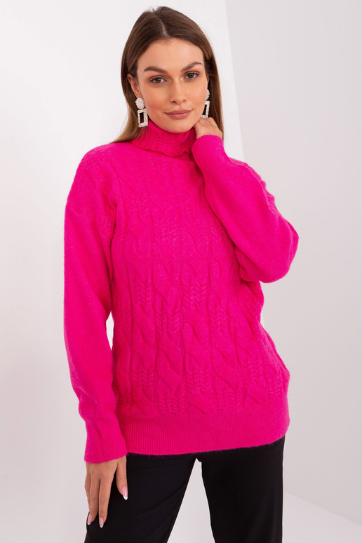 Sweter-AT-SW-23401.97P-fuksjowy
