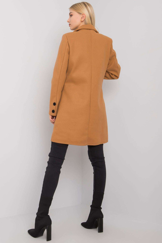 Kabát-TW-PL-BI-25533.18- Béžová barva