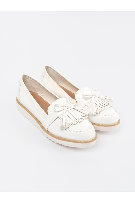 bílé  mokasíny s mašlí bílé  mokasíny s mašlí
