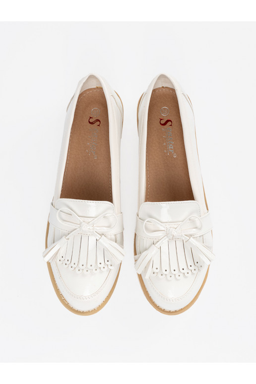 bílé  mokasíny s mašlí bílé  mokasíny s mašlí