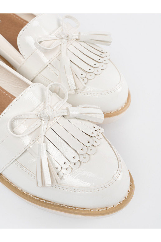 bílé  mokasíny s mašlí bílé  mokasíny s mašlí