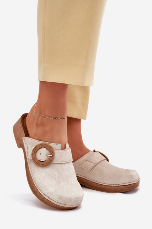 Pantofle   s přezkami Inblu TF000001 béžové