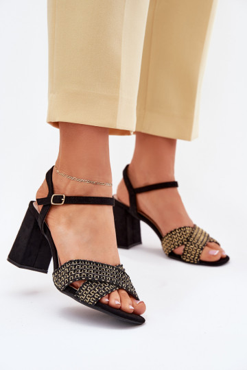 Dámské sandály na vysokém podpatku Černé Almera