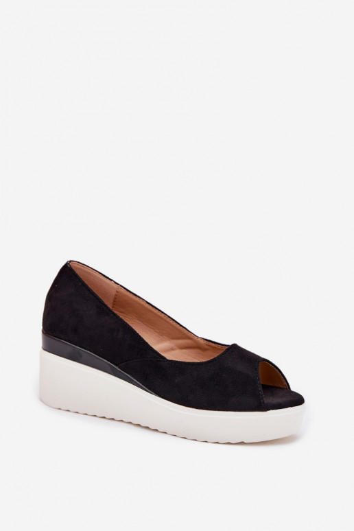 Dámské sandály  Z z eko semišeu Černé Velira