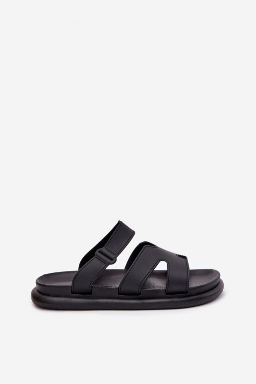 Guma Dámské pantofle s popruhy Černé Tavirae