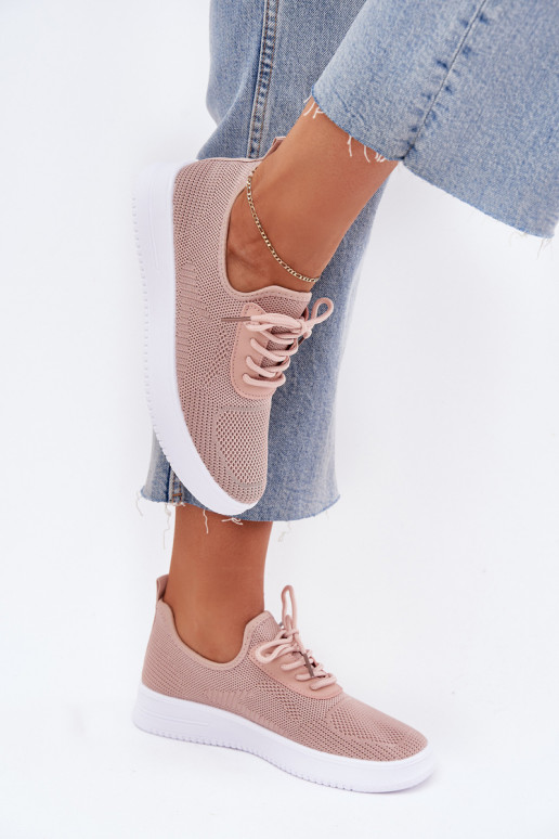 Slip-on vzor tenisky s platformou  růžová Kalyra  Slip-on vzor tenisky s platformou  růžová Kalyra