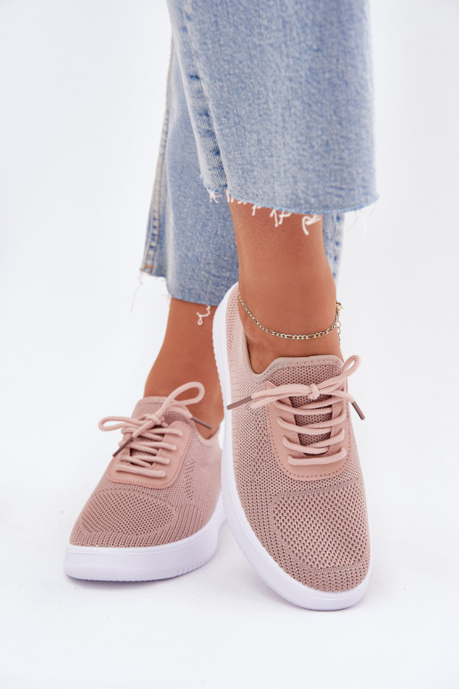 Slip-on vzor tenisky s platformou  růžová Kalyra  Slip-on vzor tenisky s platformou  růžová Kalyra