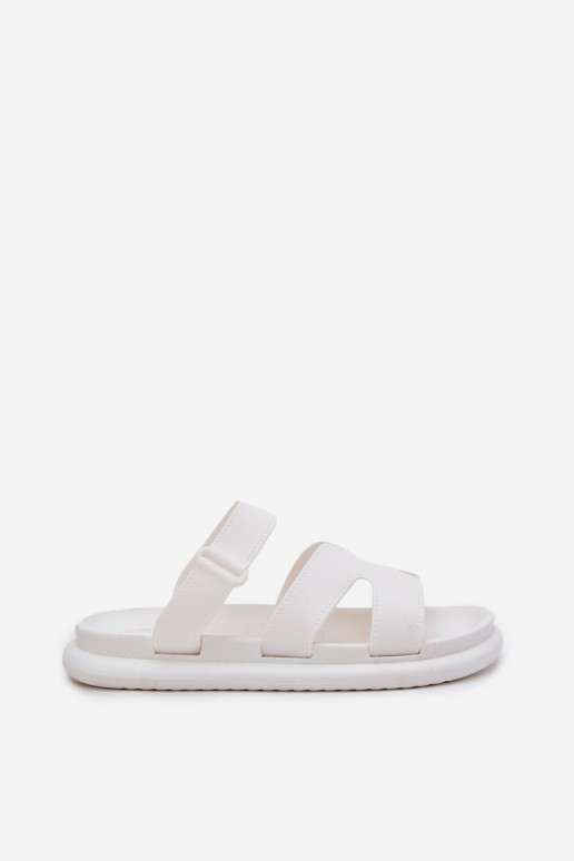 Guma Dámské pantofle s popruhy bílé Tavirae