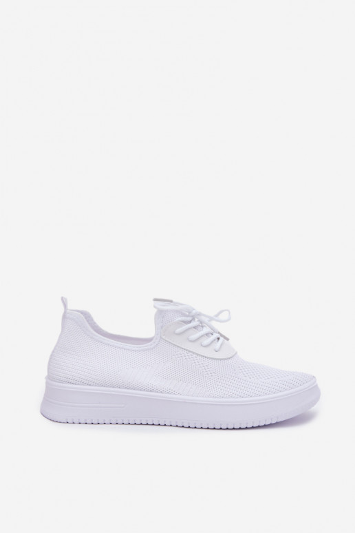 Slip-on vzor tenisky s platformou  bílé Kalyra  Slip-on vzor tenisky s platformou  bílé Kalyra