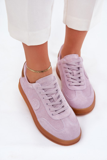 ze semiše Tenisky  Big Star RR274850 HI-POLY SYSTEM Barva fialová