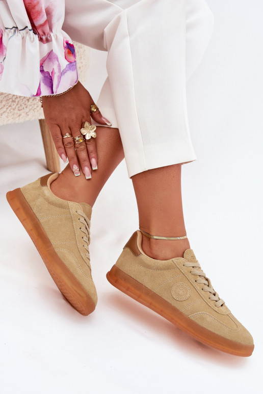 ze semiše Tenisky  Big Star RR274849 HI-POLY SYSTEM béžové