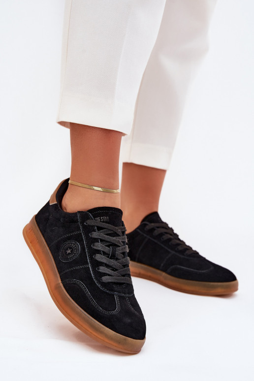 ze semiše Tenisky  Big Star RR274851 HI-POLY SYSTEM Černé ze semiše Tenisky  Big Star RR274851 HI-POLY SYSTEM Černé