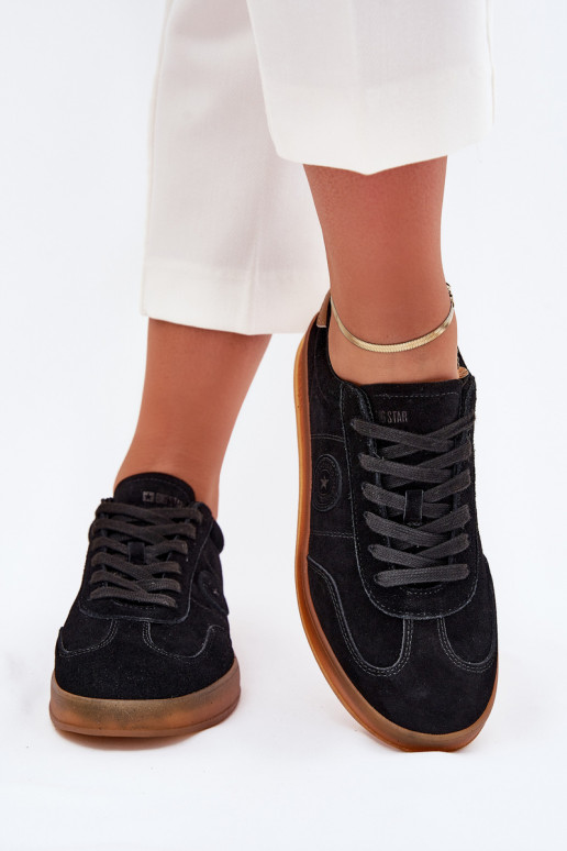 ze semiše Tenisky  Big Star RR274851 HI-POLY SYSTEM Černé ze semiše Tenisky  Big Star RR274851 HI-POLY SYSTEM Černé