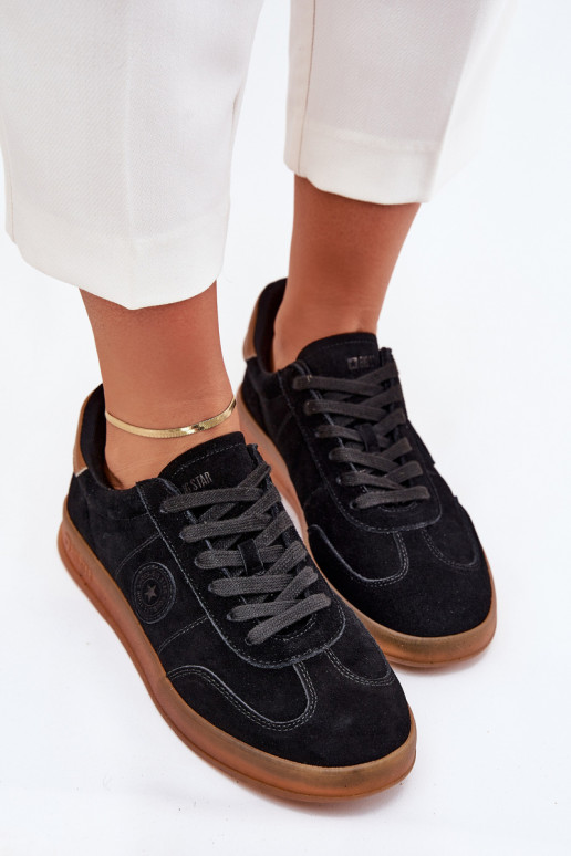 ze semiše Tenisky  Big Star RR274851 HI-POLY SYSTEM Černé ze semiše Tenisky  Big Star RR274851 HI-POLY SYSTEM Černé