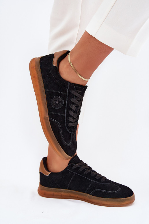 ze semiše Tenisky  Big Star RR274851 HI-POLY SYSTEM Černé ze semiše Tenisky  Big Star RR274851 HI-POLY SYSTEM Černé