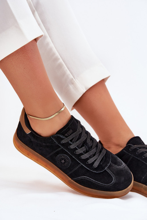 ze semiše Tenisky  Big Star RR274851 HI-POLY SYSTEM Černé ze semiše Tenisky  Big Star RR274851 HI-POLY SYSTEM Černé