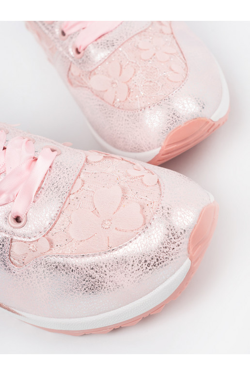 růžová Tenisky z kwiatowym motywem