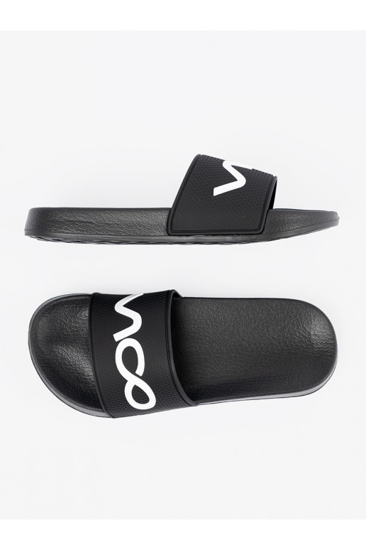 Černé Pantofle s nápisy Černé Pantofle s nápisy