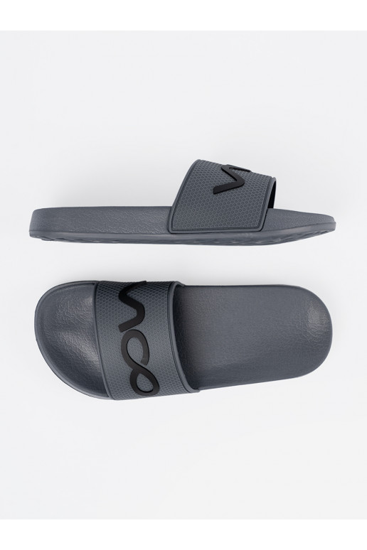 šedá Pantofle s nápisy šedá Pantofle s nápisy