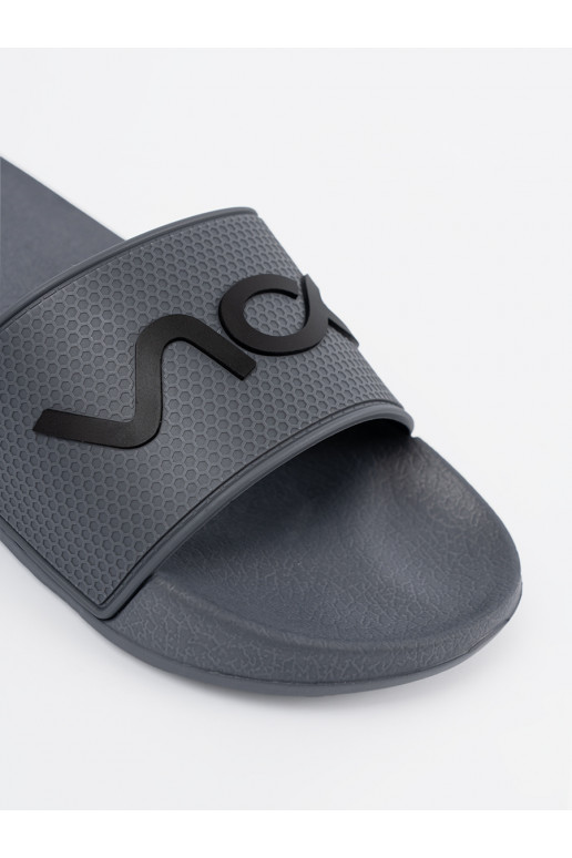 šedá Pantofle s nápisy šedá Pantofle s nápisy