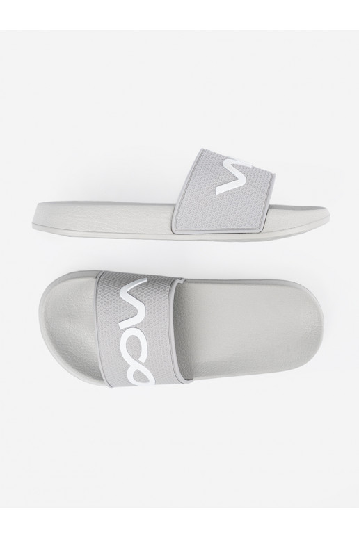 šedá Pantofle s nápisy šedá Pantofle s nápisy