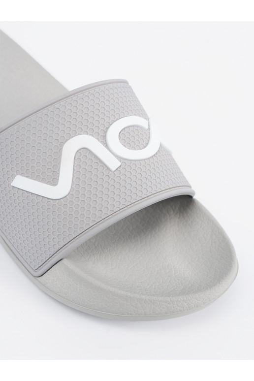 šedá Pantofle s nápisy šedá Pantofle s nápisy