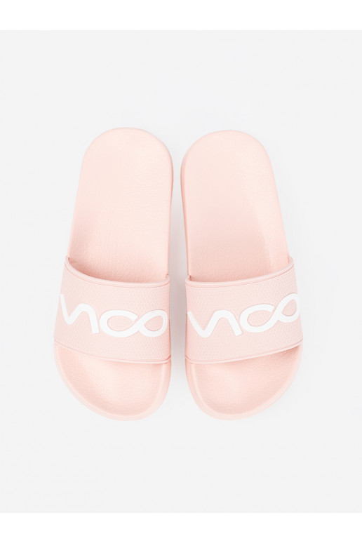 růžová Pantofle s nápisy růžová Pantofle s nápisy
