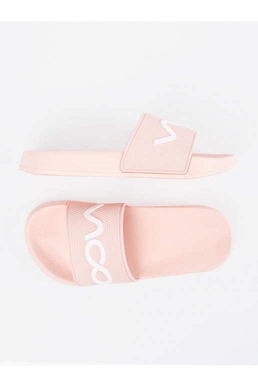 růžová Pantofle s nápisy růžová Pantofle s nápisy