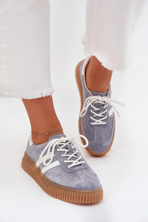 ze semiše Tenisky  s platformou modrá Venera ze semiše Tenisky  s platformou modrá Venera