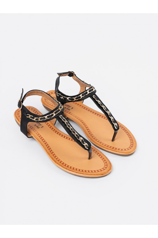 Žabky z ozdobnym łańcuszkiem  Žabky z ozdobnym łańcuszkiem