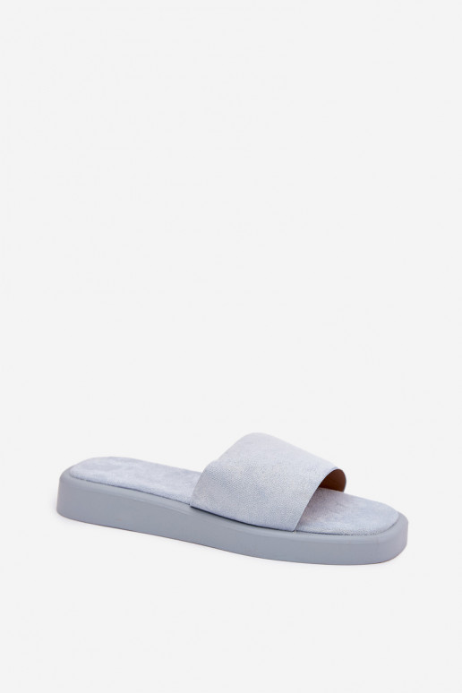 Dámské pantofle s platformou Z z eko semišeu  Jorina