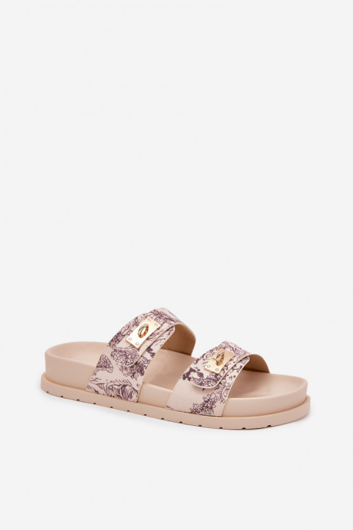  Dámské pantofle s platformou béžové Sorina