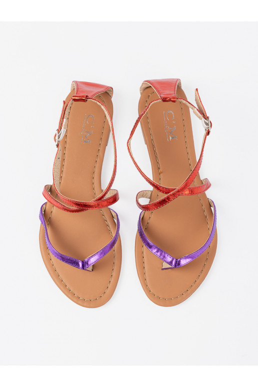 Ploché boty sandály z  mi paseczkami Ploché boty sandály z  mi paseczkami