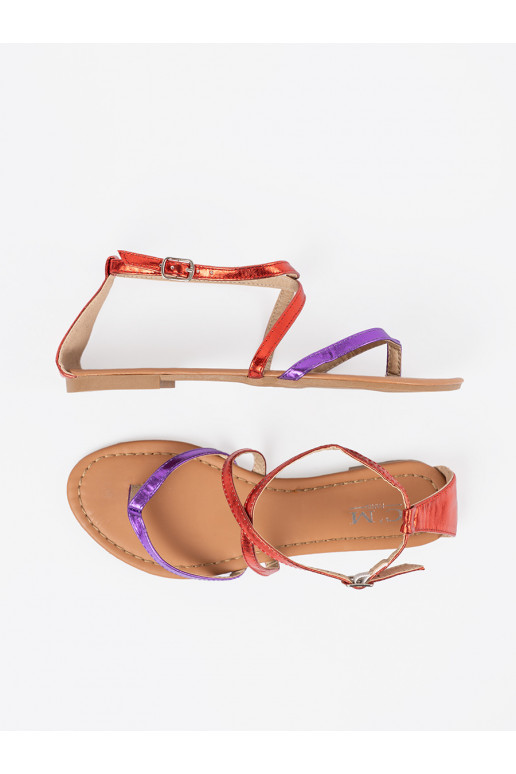 Ploché boty sandály z  mi paseczkami Ploché boty sandály z  mi paseczkami